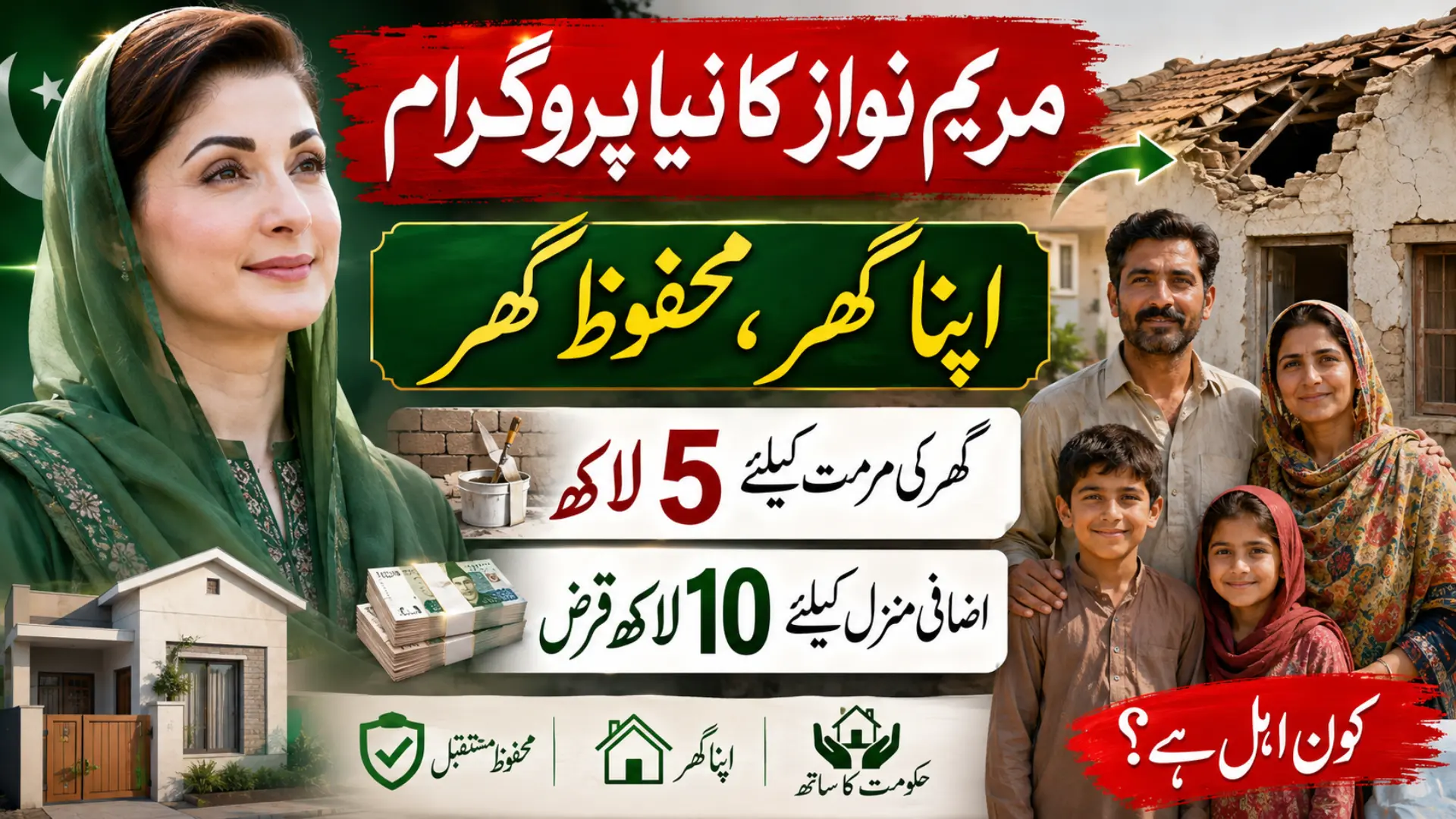 Maryam Nawaz Launch CM Apna Ghar Mehfooz Ghar Program with Rs 10 Lakh Housing Assistance Know Full Details